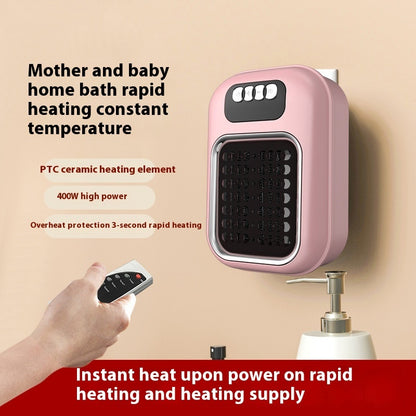 Wall-Mounted Portable Electric Heater with Remote – Adjustable Silent Thermostat for Home & Office