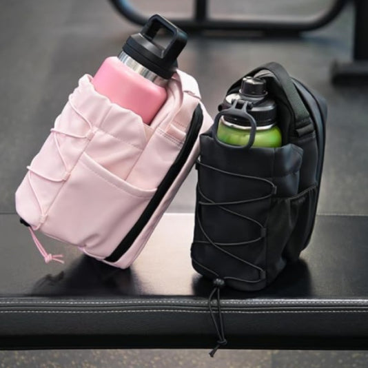 Magnetic Gym Kettlebell Bag with Water Bottle Holder – Crossbody Fitness Sling