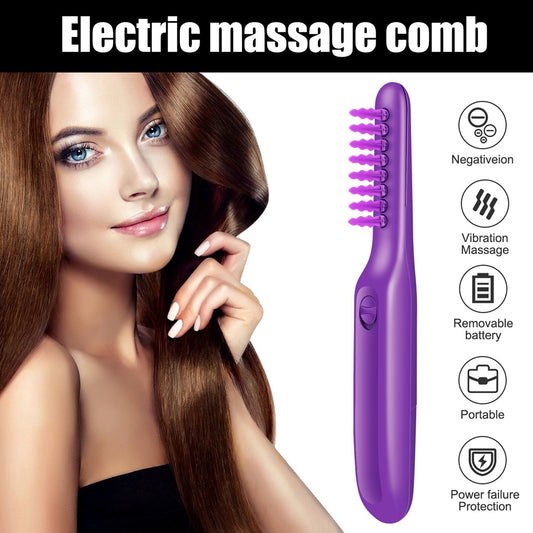 Electric Detangling Hair Brush with Scalp Massage – Anti-Static, Tangle-Free Styling