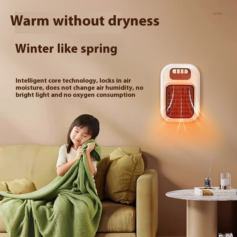 Wall-Mounted Portable Electric Heater with Remote – Adjustable Silent Thermostat for Home & Office